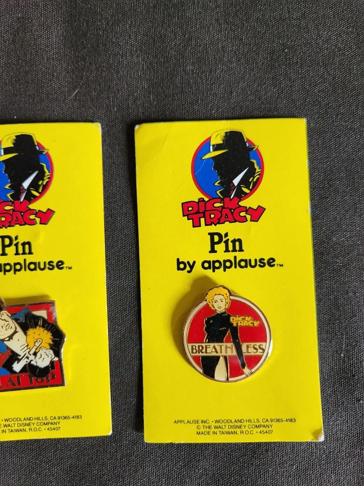 Lote de 4 prendedores Dick Tracy por aplausos en tarjetas Foto 4 de 4