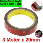 Cinta de Espuma 3m X 20mm Doble Cara Adhesivo para Camión Automóvil Acrílico