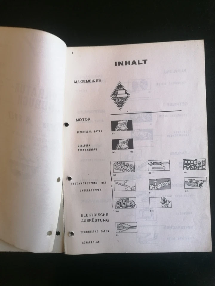 Renault Alpine A110 Werkstatthandbuch Reparaturanleitung Factory WorkshopService - Bild 3 von 4