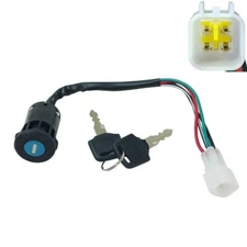Key Ignition Switch for Apollo Dirt Bike & ATV with Water-Resistant Harness Plug