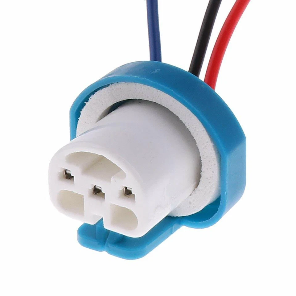 Wire Pigtail Female Ceramic 9004 HB1 Headlight Two Harness Bulb Replacement Plug - Image 4 of 4