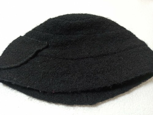 Black Wool Beret Hat 
