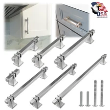 Brushed Nickel Traditional Cabinet Handles Pull Kitchen Hardware Stainless Steel