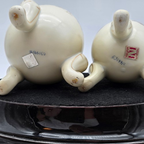 2 Vintage Napcoware Cracked Egg Vase Planters Porcelain w Gold Trim Hand Painted - Picture 9 of 9