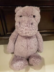 Jellycat Lavender Purple Bashful Hippo Plush Stuffed Animal Hippopotamus 12