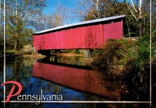 wagoner's covered bridge Perry county Pennsylvania postcard