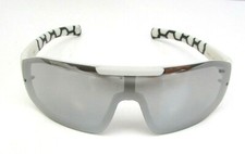 Mossimo Courageous White Men's Wrap Mirrored Sunglasses NEW See Description