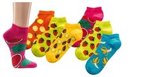 3 Paar bunte Früchte Sneaker für Damen und ...