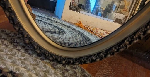 Decoración de pared vintage marrón y dorado Hollywood Regency grande ovalada ornamentada grande 35"!! Foto 4 de 4