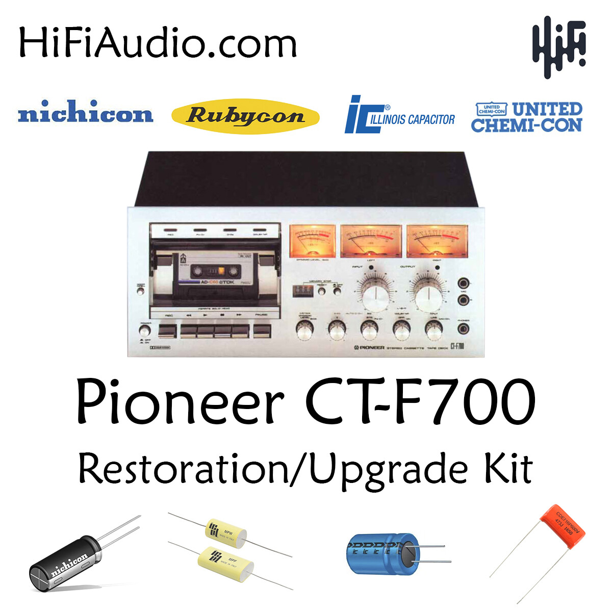 Pioneer CT-F700 rebuild restoration recap service kit repair