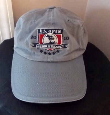 Chapeau De Golf USGA U.S. Open Pebble Beach 2010 - Bleu Réglable - Occasion (neuf Avec Défaut)