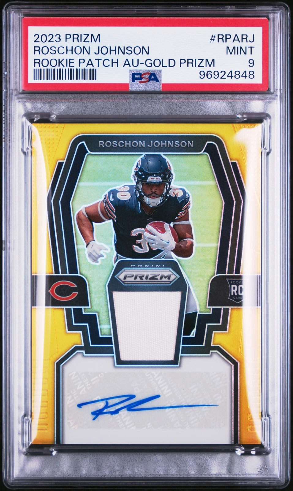 Roschon Johnson Panini Prizm Rookie Patch Autographs #RPARJ Gold