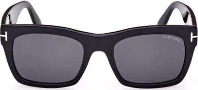Tom Ford Sunglasses Black Glossy Square Gold Nico FT1062 TF 1062