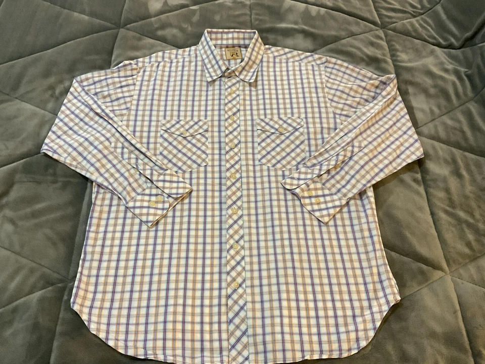 Resistol Double R Multi-Color Purple Plaid Shirt  Western Cowboy Men Sz 2XL - Image 2 of 4