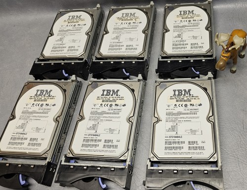 IBM 19K1466 ST318404LC 18.2 GB Hard Drive HDD 10,000 RPM Server Mounted Lot of 6 - Afbeelding 2 van 10