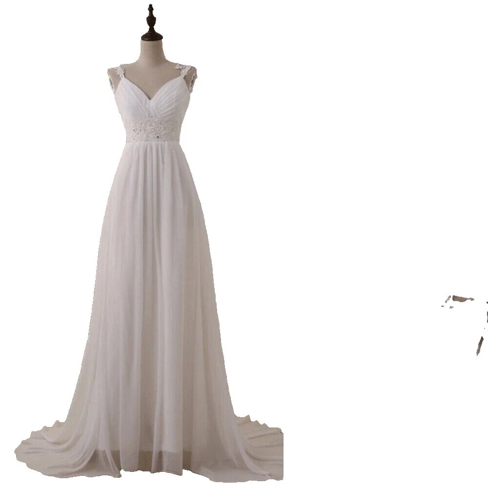 Lace Chiffon Beach Dress Wedding Dresses