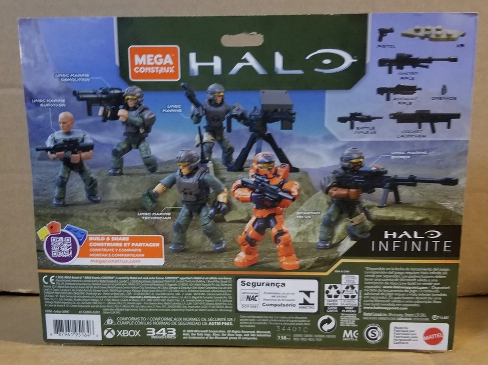 Mega Construx Halo UNSC Marine Platoon Pack (GXB00) New - Image 2 of 2