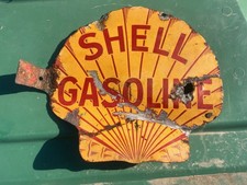 Vintage Shell Gasoline Porcelain Clam Sign - 12