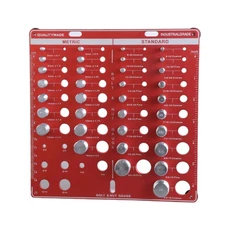 Wall Mountable Thread Checker Gauge for Bolt Identification with Drill Bit Gauge