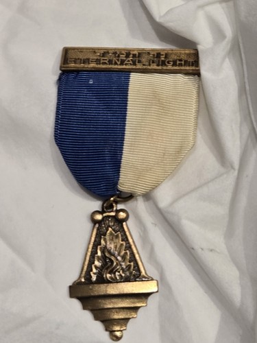 Boy Scouts of America Eagle Scout Sterling Medal Badge AND Bronze Eternal Light - Picture 9 of 13