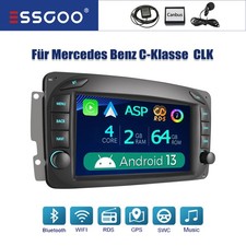 64G Autoradio Carplay F&uuml;r Mercedes Benz CLK-Klasse W208 W209 GPS NAVI Android13