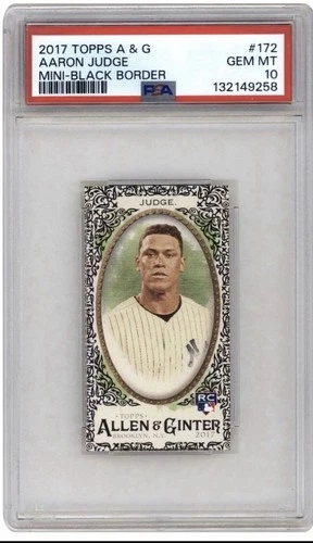 2017 Topps Allen & Ginter #172 Aaron Judge Mini Black Border Rookie RC PSA 10