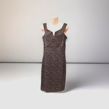 Ladies Quiz Gun Metal Grey Sparkle Dress Lined Party Cocktail Size 14 BNWOT