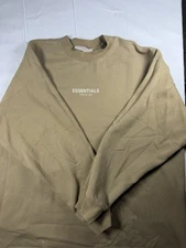 Essentials Fear of God Oak Tan Crewneck Sweatshirt Men’s Size XL Oversized