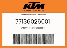 KTM Genuine Valve Guide Outlet - 77136026001