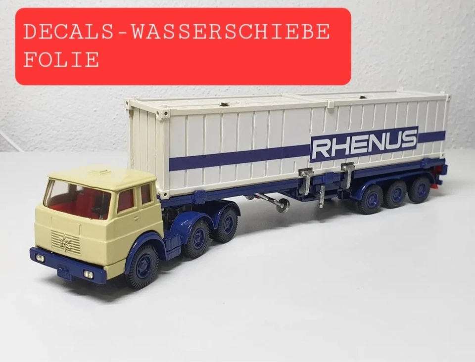 Siku V318 Container DECALS WASSERSCHIEBEFOLIE RHENUS