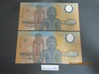 Australian Banknotes: Uncirculated $10 Set Great Item Must Have! (T9005)