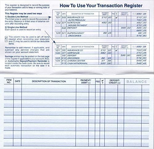как выглядит 12 Checkbook Transaction Registers 262728 Calendars Made in USA фото