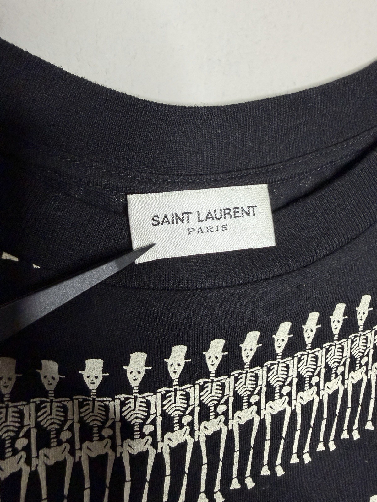 Saint Laurent Paris Dancing Skeleton Tee - Hedi Slimane - Size M - BNWOT RARE image 4
