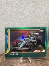 2025 Topps Chrome F1 Fernando Alonso #81 Teal Refractor /299