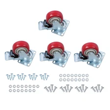 3" Industrial Heavy Duty 360 Degree Swivel Caster Wheels with Brake - Pack of 4