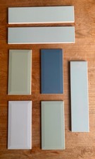 Menge 7 verschiedene Pastell Meer Ozean Farbpalette Glanz Rechteck Fliesen