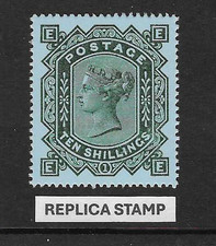 GB: SG131: 10s Greenish Grey: Blued Paper: REPLICA