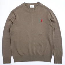 AMI DE COEUR PARIS HKS001 Merino Wool Knit Crewneck Sweater Jumper Pullover M-L