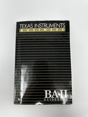 Vintage Texas Instruments BA II Guidebook