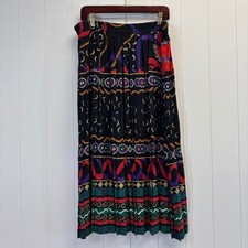 Vintage Options Women 90s Boho Scarf Print Skirt Size 22 Maximalist Eclectic
