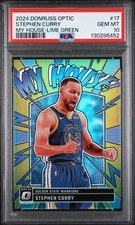 Stephen Curry 2024 Donruss Optic My House Lime Green 191/199 PSA 10 #17