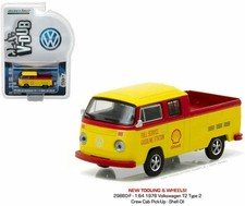 GREENLIGHT 1:64 1976 VOLKSWAGEN T2 TYPE 2 DOUBLE CAB PICKUP SHELL OIL 29860-F