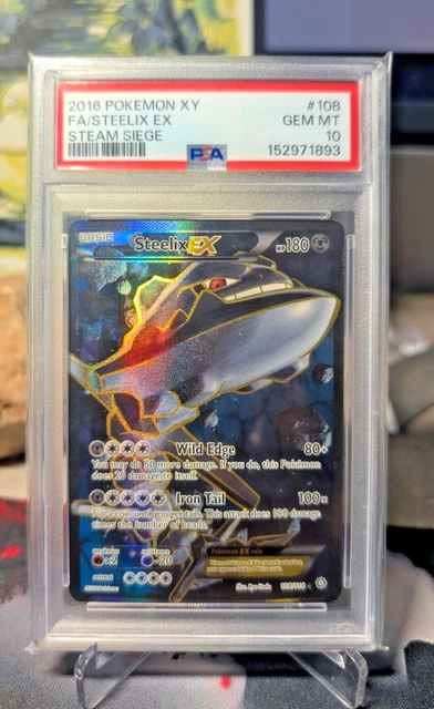 Steelix EX (Full Art) 2016 Pokemon XY 108/114 - Steam Siege PSA 10 LOW POP