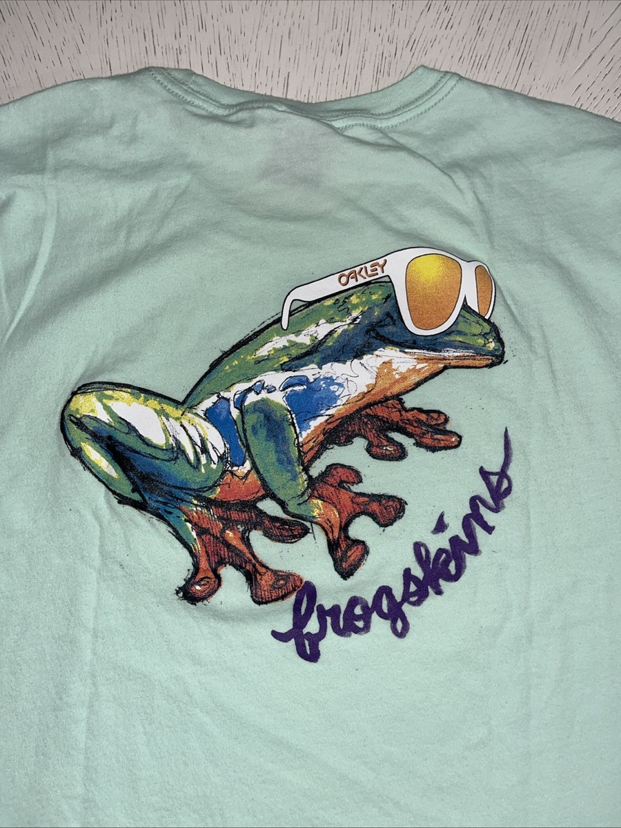​【廃盤・希少】OAKLEY Frogskins LX トリコロール　アセテート Oakley Frogskins T Shirt Men's XL Green Short Sleeve Casual