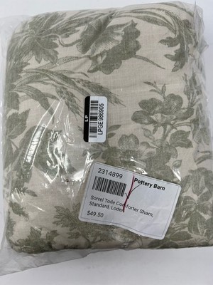 Pottery Barn Sorrel Toile Standard Loden Comforter Sham_NWOT_TK