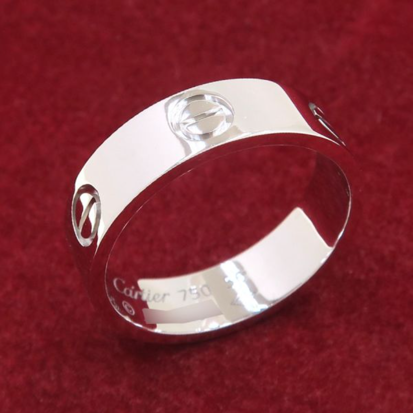 Cartier Love Ring size US7.5 EU56 18k White Gold 750 Auth #127F | eBay