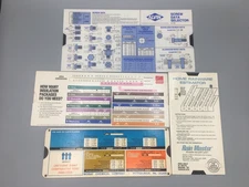 5 Slide Charts Urethane, Insulation, Soffit, Gutters, Screw Data 1970's-1990's