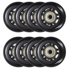 Inline Skate Wheels with Bearings, Roller Skate Wheel 60mm, 8Pack, Black 
