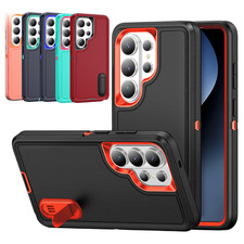 For Samsung S26 Ultra S25 FE S24 S23 Plus S22 Shockproof Rubber Stand Case Cover