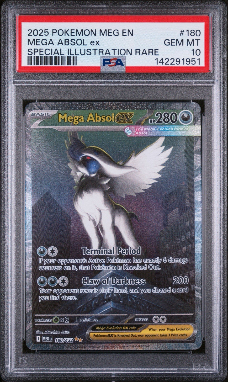 2025 POKEMON MEG EN-MEGA EVOLUTION #180 MEGA ABSOL EX PSA 10